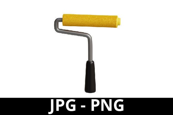 3D Rendered Paint Roll: A Versatile Tool for Design Projects