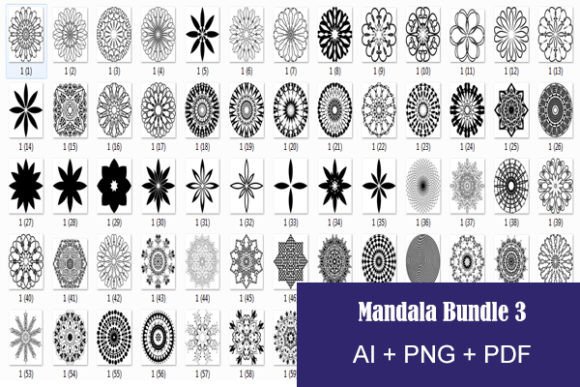 63 Mandala Bundle 3 – Creative Design Collection