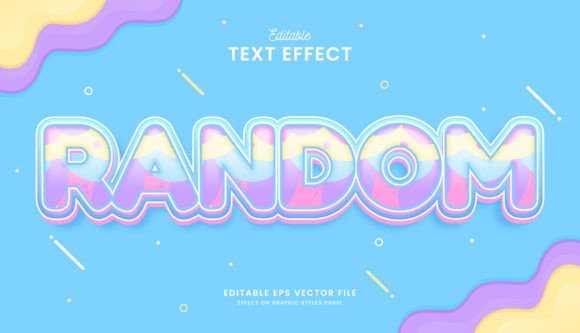 Abstract Random Color Text Effect: A Creative Design Solution