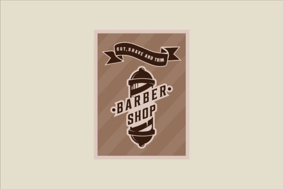 Barber Shop Retro Vector Poster Design