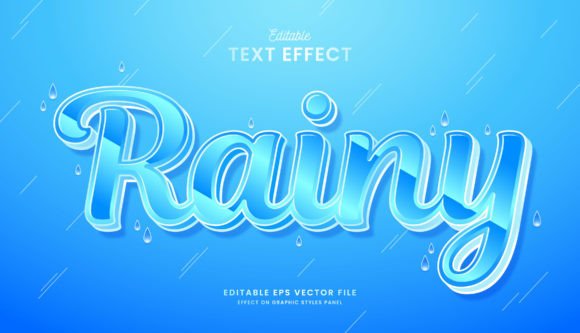 Blue Rain Drop Text Effect: A Creative Solution for Modern Designers