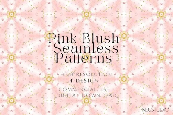 Blush Gold Geometric Seamless Patterns