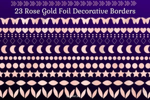 Borders - Rose Gold Foil