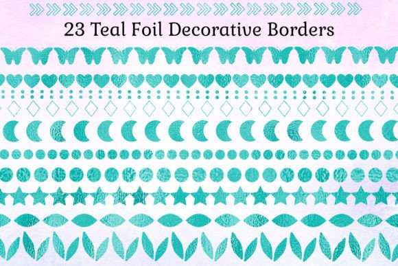 Borders - Teal Foil