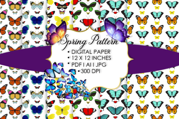 Butterfly Digital Papers Spring Pattern: A Versatile Creative Resource
