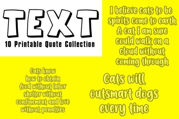 Cat Quote Text Design Bundle V.01: A Creative Resource for Inspiration and Expression