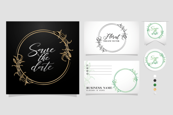 Circle or Ellipse Floral Leaf Wreath: A Versatile Design for Every Creative Need