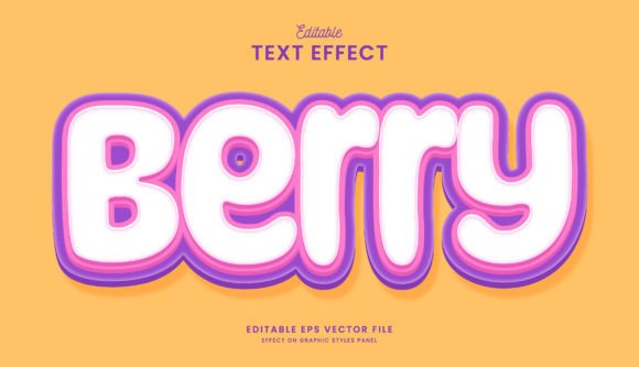 Colorful Berry Editable Text Effect