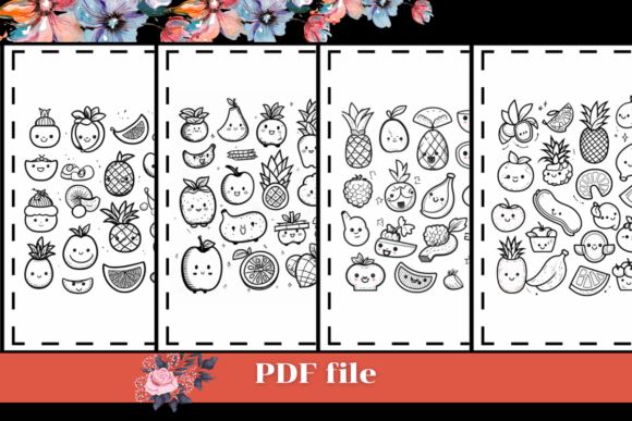 Cute Fruit Coloring Pages, KDP Interior4: A Versatile Creative Resource