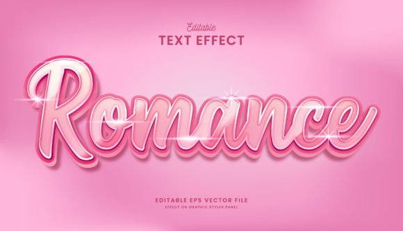 Editable Pink Romance Text Effect