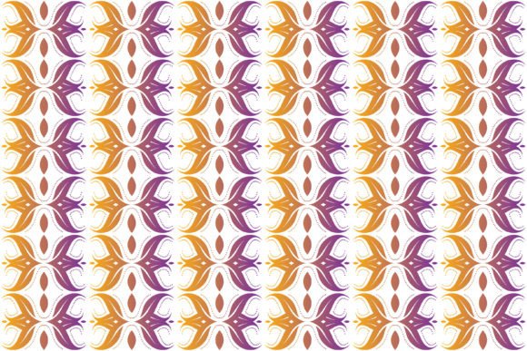 Floral Purple Pattern Gradient Wallpaper