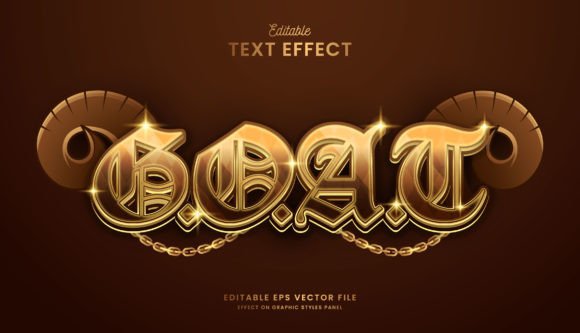 Golden Goat Color Editable Text Effect