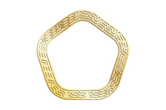 Golden LABYRINTH Pentagonal Frames for D: A Fusion of Ancient Art and Modern Design