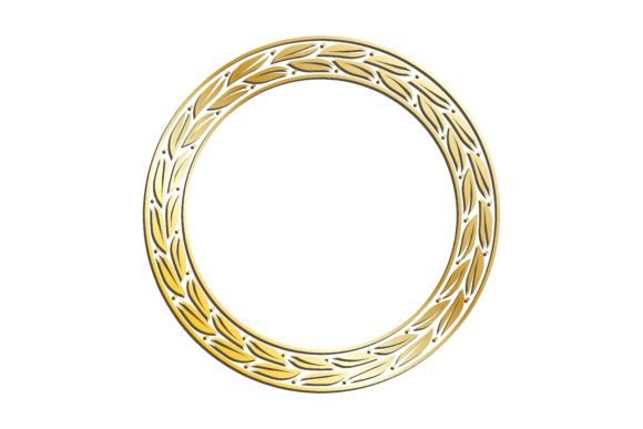 Golden LEAVES Round Frames for Decorativ: A Strategic Tool for Visual Communication
