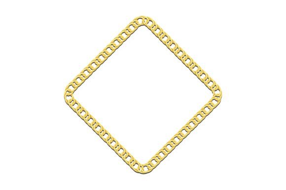 Golden Square Chain Frames for Decorativ: A Stylish Addition to Modern Design