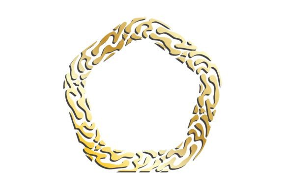 GOLDEN TIGER SKIN FRAME Pentagonal Frame: A Unique Decorative Solution for Creative Projects