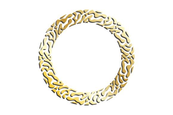 GOLDEN TIGER SKIN FRAME Round Frames for