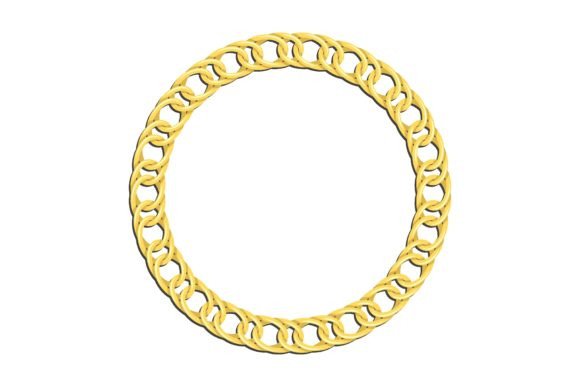 Golden Wide Round Chain Frames for Decor: A Timeless Choice for Elegance and Style