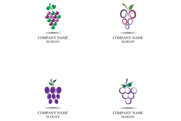 Grape with Leaf Icon Vector Template: A Versatile Design Element for Modern Branding