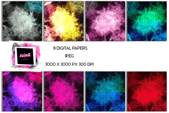 Grunge Digital Scrapbooking Papers Set: A Creative Resource for Designers and Enthusiasts