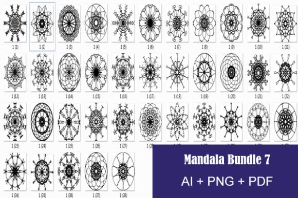 Mandala PNG Ornaments Bundle-7