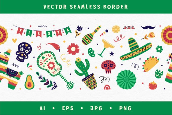 Mexico Seamless Border Cinco De Mayo: A Versatile Design for Creative Projects