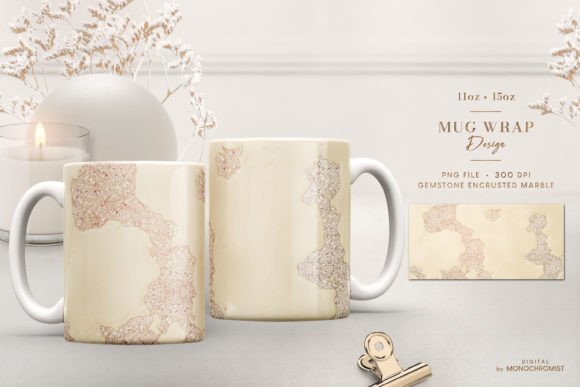 Mug Sublimation Gold Marble Rose Glitter: A Modern Twist on Custom Coffeeware