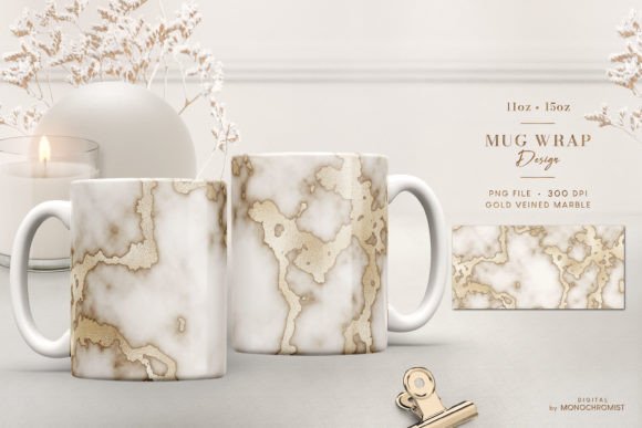 Mug Sublimation Watercolor Gold Marble Design: A Creative and Versatile Solution for Your Projects