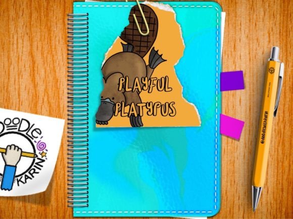 Playful Platypus Digital Sticker Set