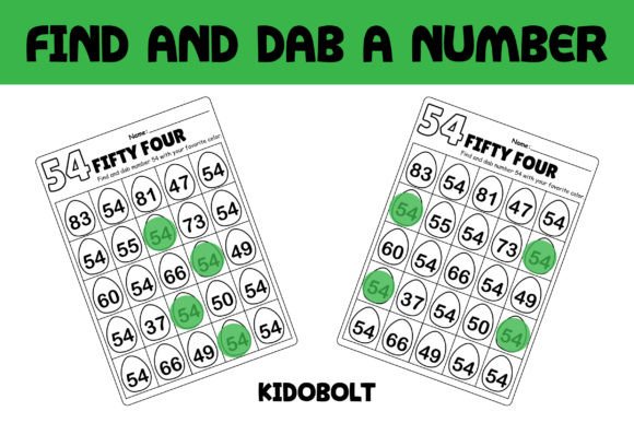 PreK Dab a Dot Number Worksheet - 54: A Fun and Effective Tool for Early Math Learning