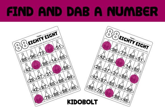 PreK Dab a Dot Number Worksheet - 88: A Creative Way to Teach Number Recognition