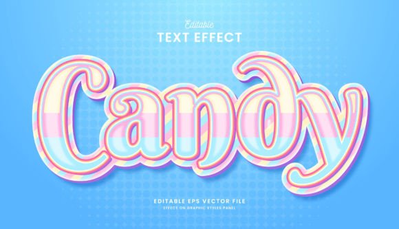 Rainbow Candy Editable Text Effect