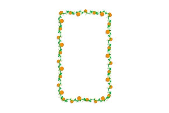 Rectangular Frame with Mandarin Fruit an: A Versatile Decorative Element