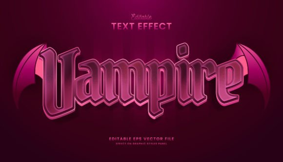 Red Vampire Editable Text Effect