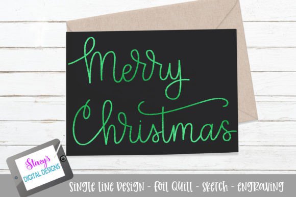 Single Line Merry Christmas Design