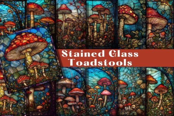 Stained Glass Toadstools Mushrooms: A Magical Addition to Your Digital Crafting Projects