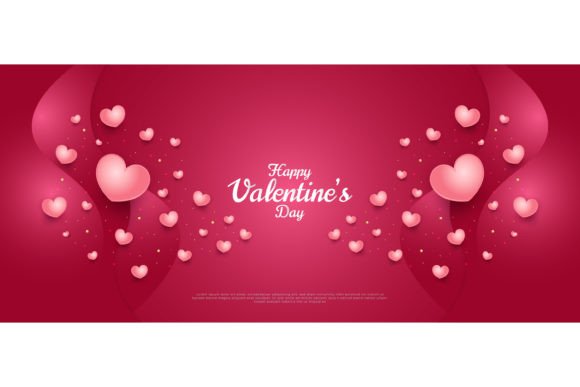 Valentine's Background with Cute Hearts