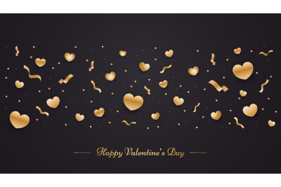Valentine's Background with Golden Heart: A Romantic and Professional Design Solution