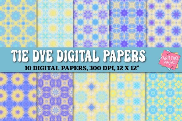 Watercolor Tie Dye Digital Papers